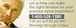 Let CMIGS help you make the right decision for your platinum metal investment. Call us at 1-800-528-1380.
