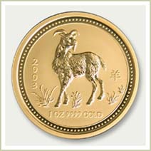 Bullion Lunar Coins - 2003 Perth Mint Goats
